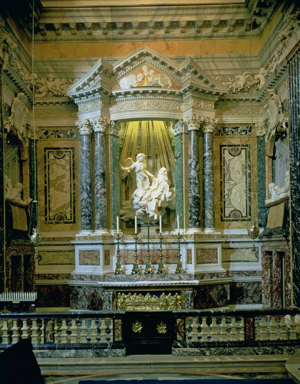 Kaplica Cornaro, fragment ołtarza z Ekstazą św. Teresy fot. autorstwa Gian Lorenzo Bernini