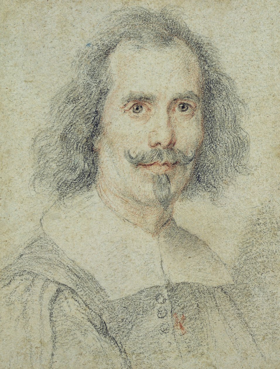 Tzw. Autoportret, XVII w. (kolorowe kredy na papierze) autorstwa Gian Lorenzo Bernini