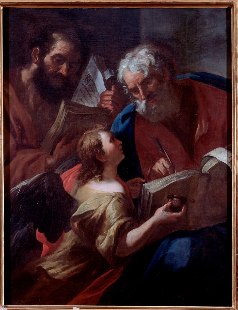 Reprezentacja św. Mateusza i innego ewangelisty autorstwa Gian Lorenzo and Michelangelo Bertolotto