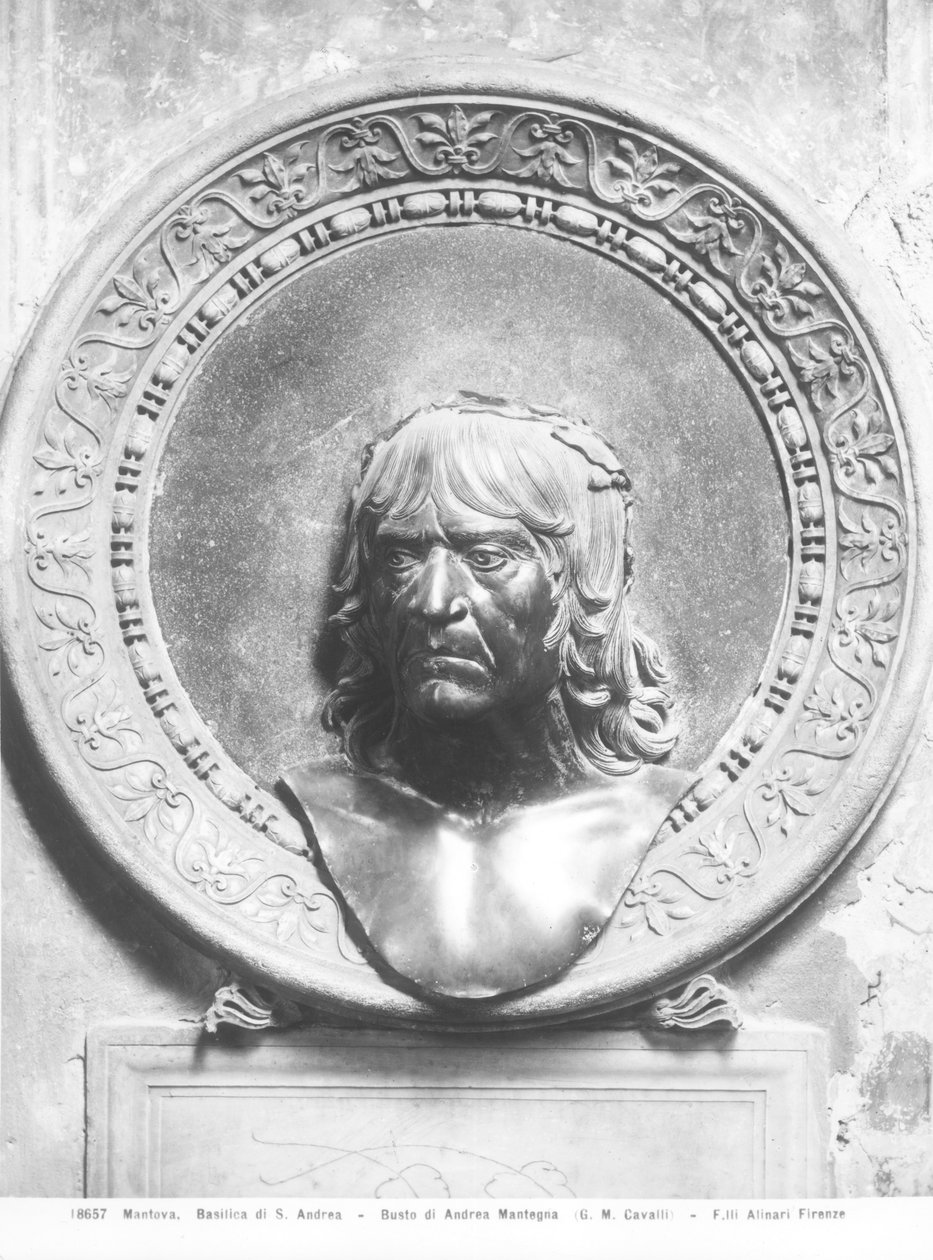 Popiersie Andrei Mantegny (1431-1506) (brąz) (zdjęcie czarno-białe) autorstwa Gian Marco Cavalli