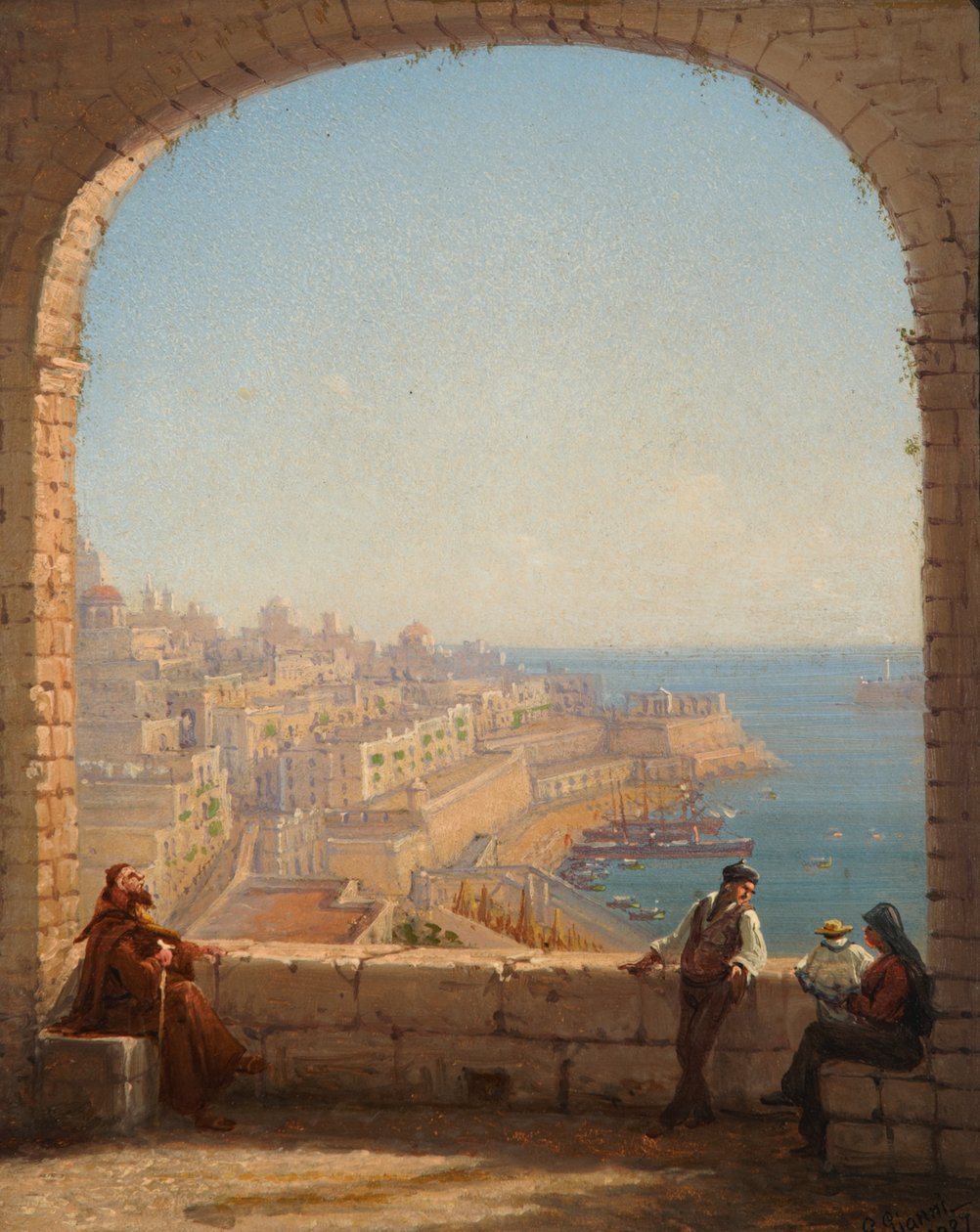 Fort St Elmo, Valletta, 1887 autorstwa Giancinto Gianni