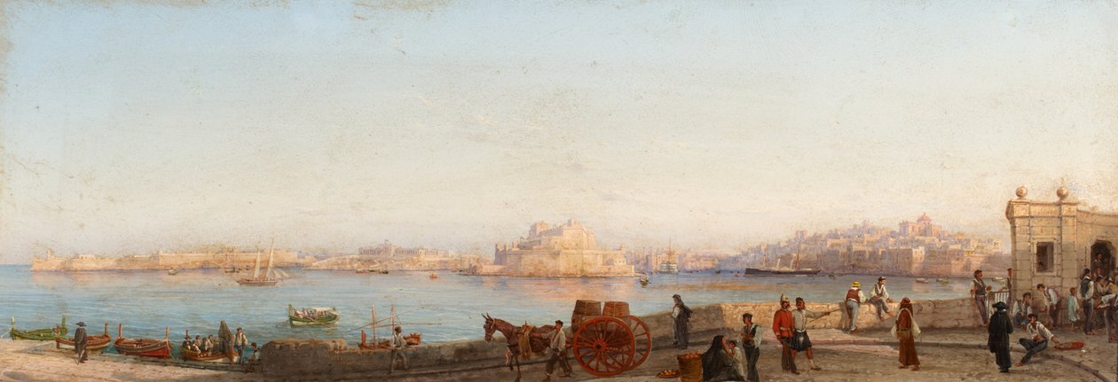 Valletta z okolic Manoel Island autorstwa Giancinto Gianni