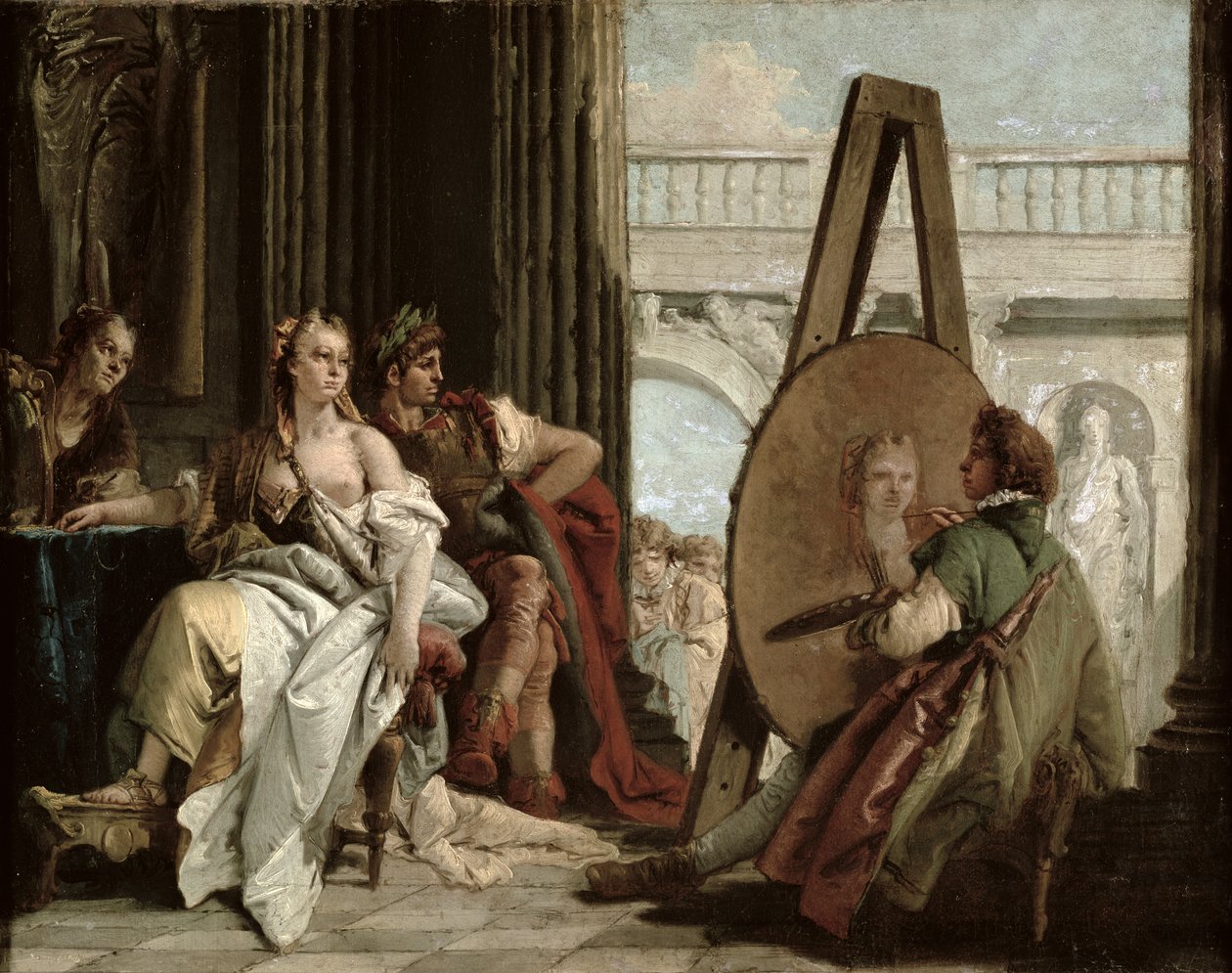 Alexander i Campaspe w domu malarza Apellesa autorstwa Giovanni Domenico Tiepolo
