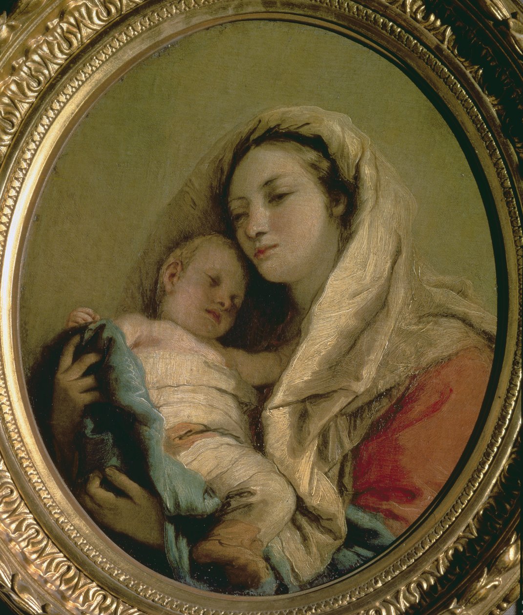 Madonna ze śpiącym dzieckiem, lata 80. XVIII w. autorstwa Giovanni Domenico Tiepolo