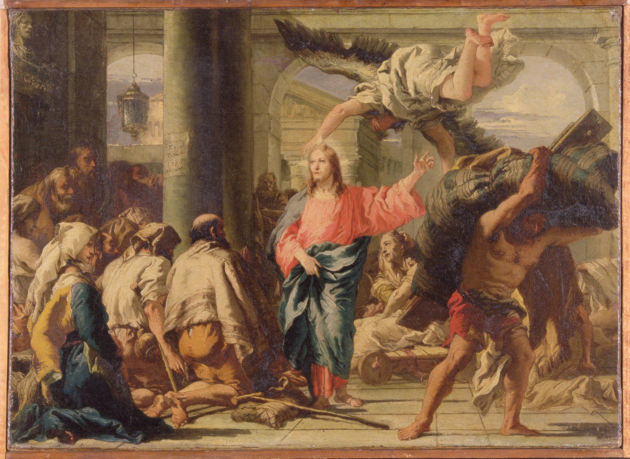 Christ at the Pool of Bethesda autorstwa Giandomenico (1727 1804) Tiepolo