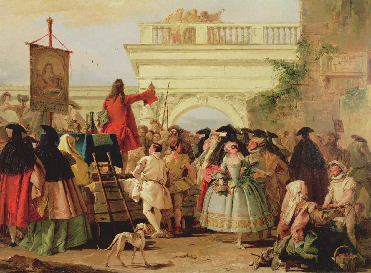 Szarlatan autorstwa Giovanni Domenico Tiepolo