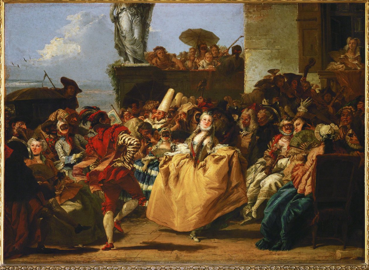Scena karnawałowa ... autorstwa Giandomenico (1727 1804) Tiepolo
