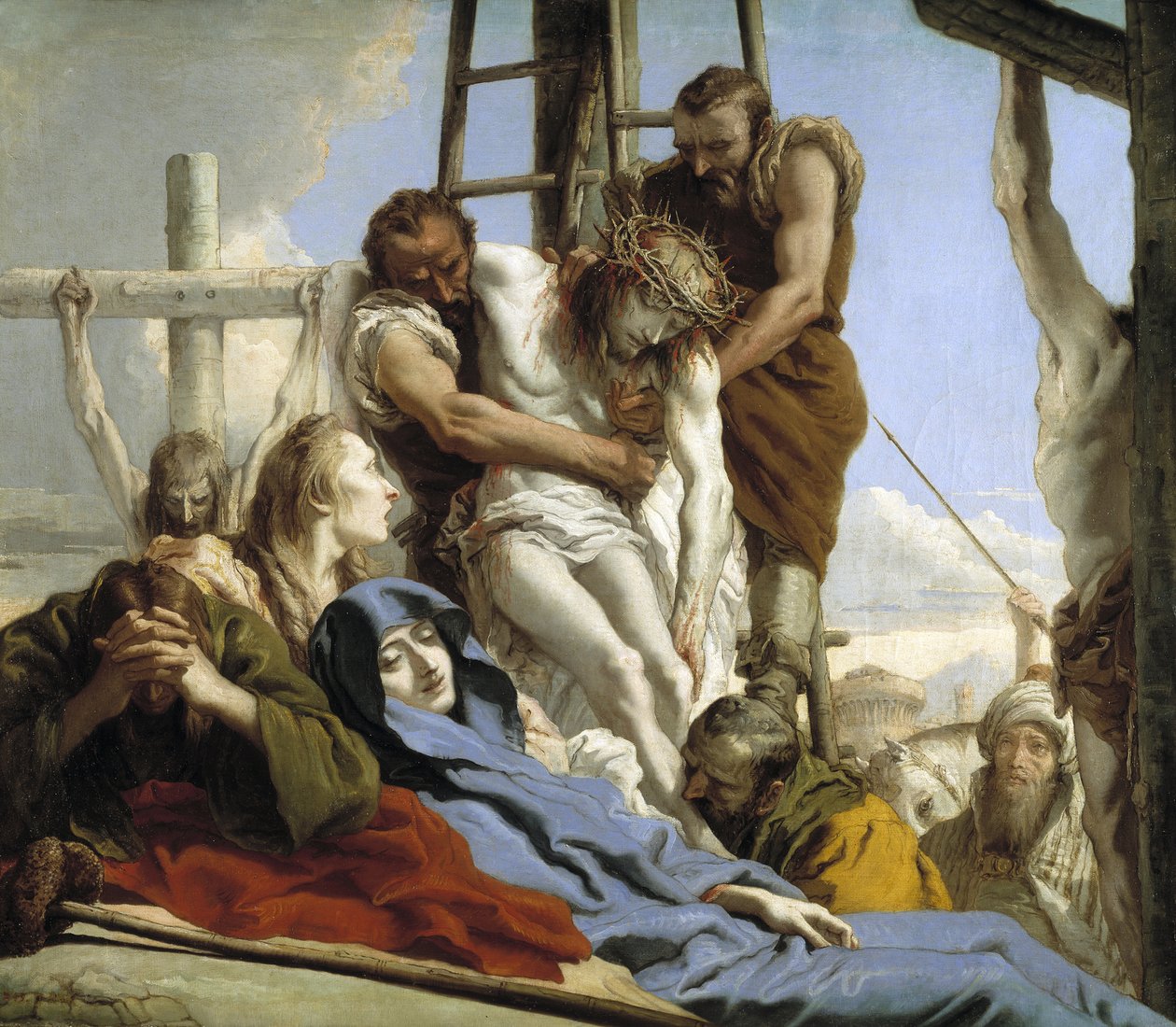 La Descente de Croix - Zejście z krzyża - Tiepolo, Giandomenico (1727-1804) - 1772 - Olej na płótnie - 124x144 - Museo del Prado, Madryt La Descente de Croix autorstwa Giandomenico  Tiepolo