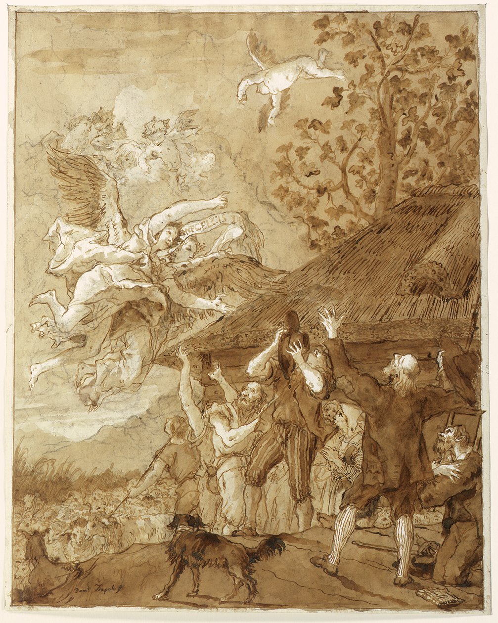 Zwiastowanie pasterzy autorstwa Giovanni Domenico Tiepolo