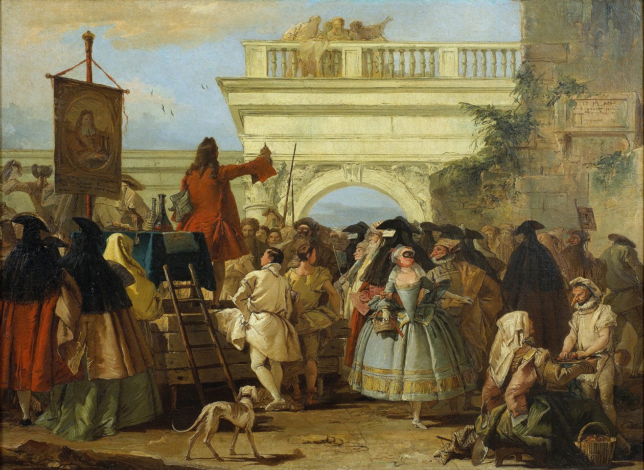 Szarlatan autorstwa Giovanni Domenico Tiepolo