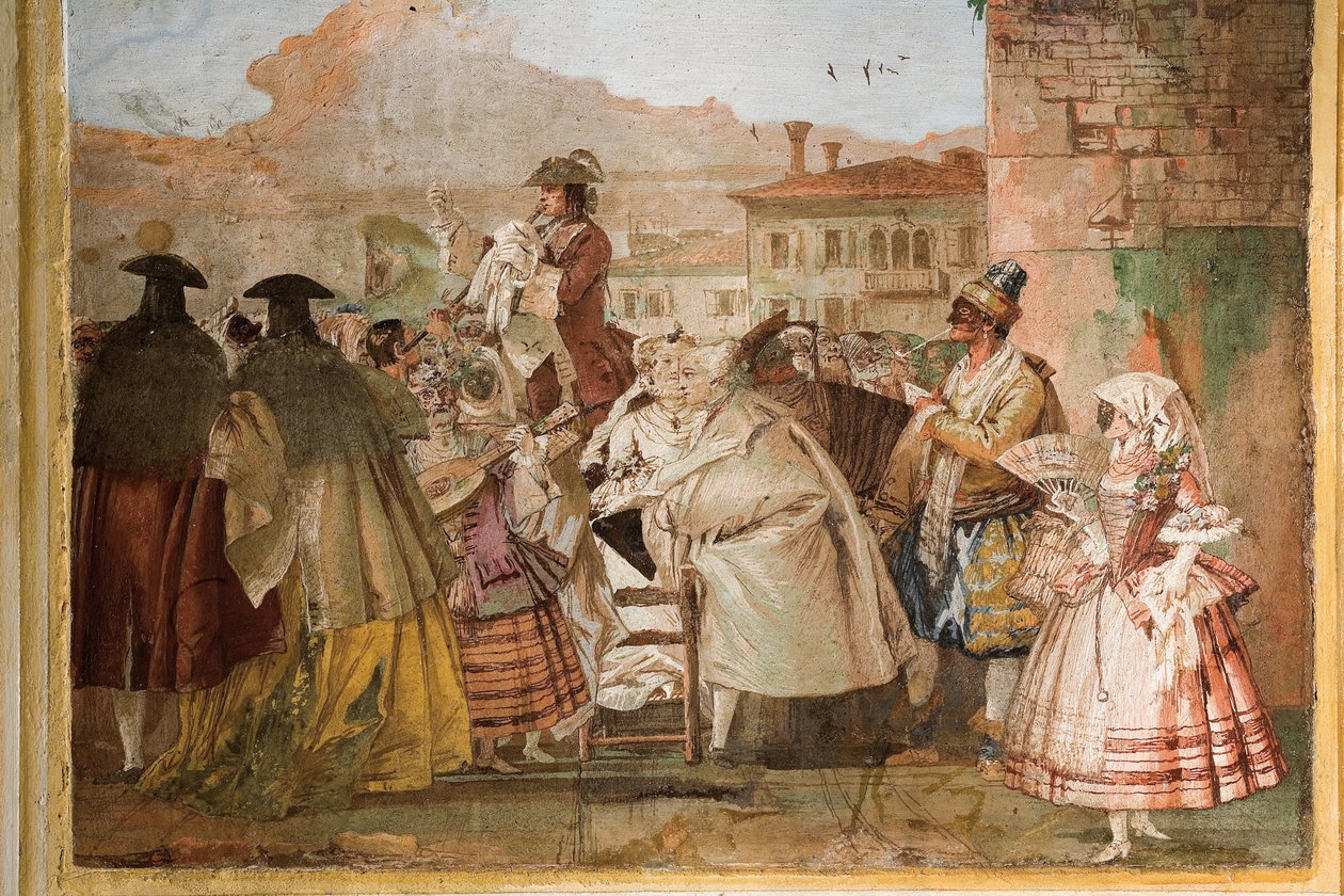 Szarlatan, z Sali Scen Karnawałowych w Foresterii, 1757 autorstwa Giovanni Domenico Tiepolo