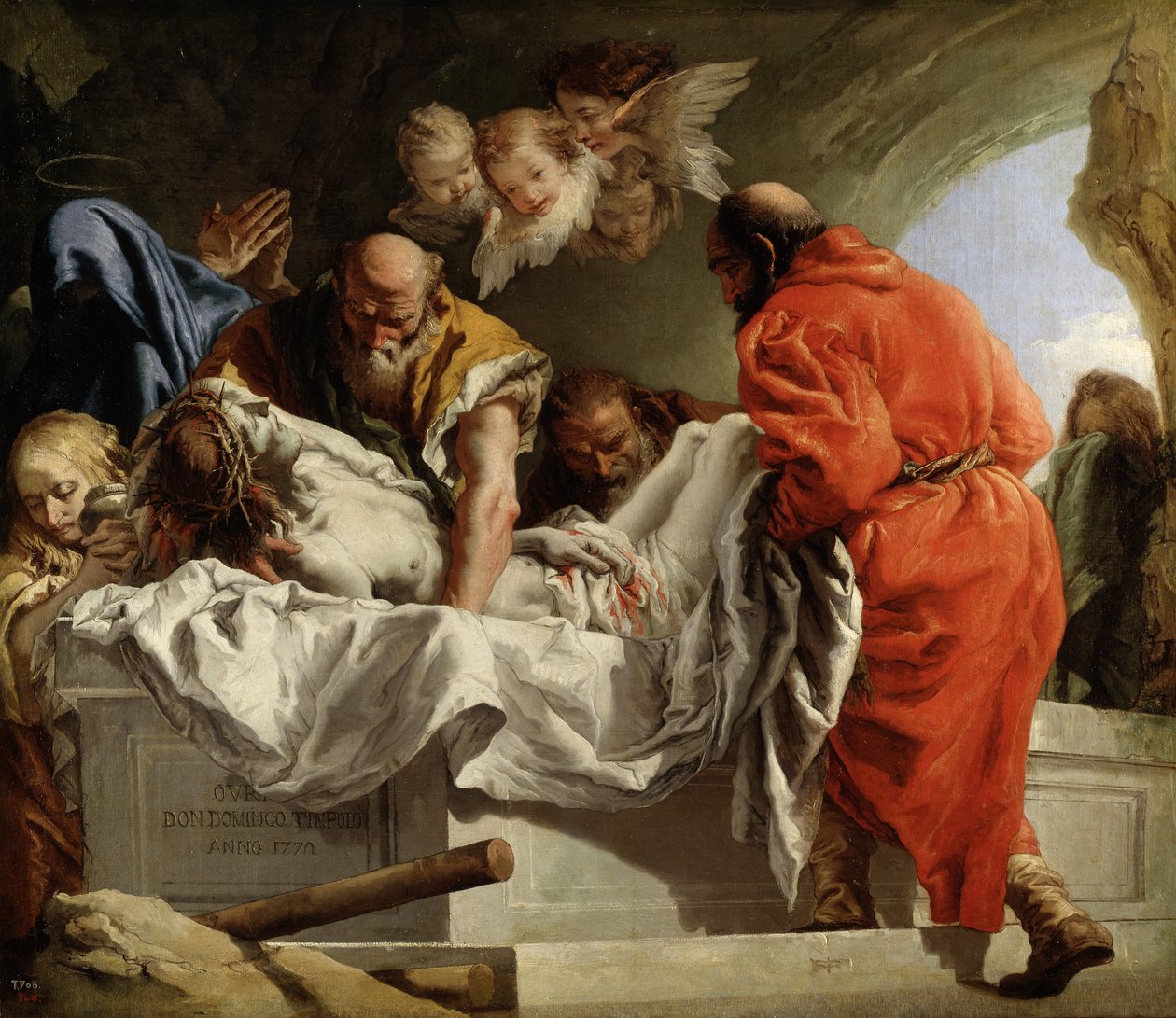 Złożenie do grobu Chrystusa, 1772 autorstwa Giovanni Domenico Tiepolo