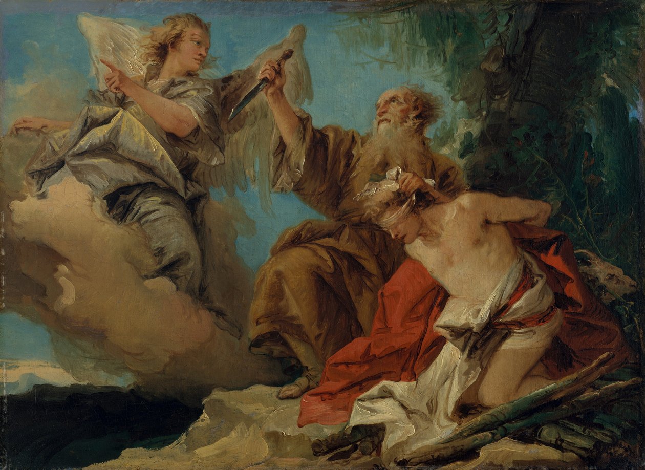 Ofiara Izaaka, ok. 1750 autorstwa Giovanni Domenico Tiepolo