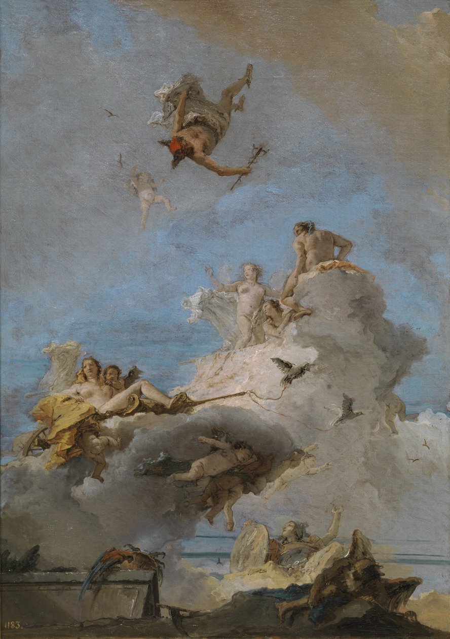 Triumf Wenus Olimp, między 1762 a 1765 autorstwa Giovanni Domenico Tiepolo