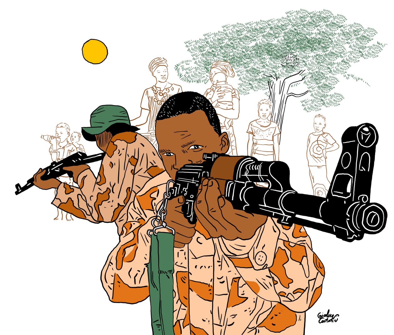 Afryka militarna, 2022 (w wersji cyfrowej) autorstwa Gianluca Costantini
