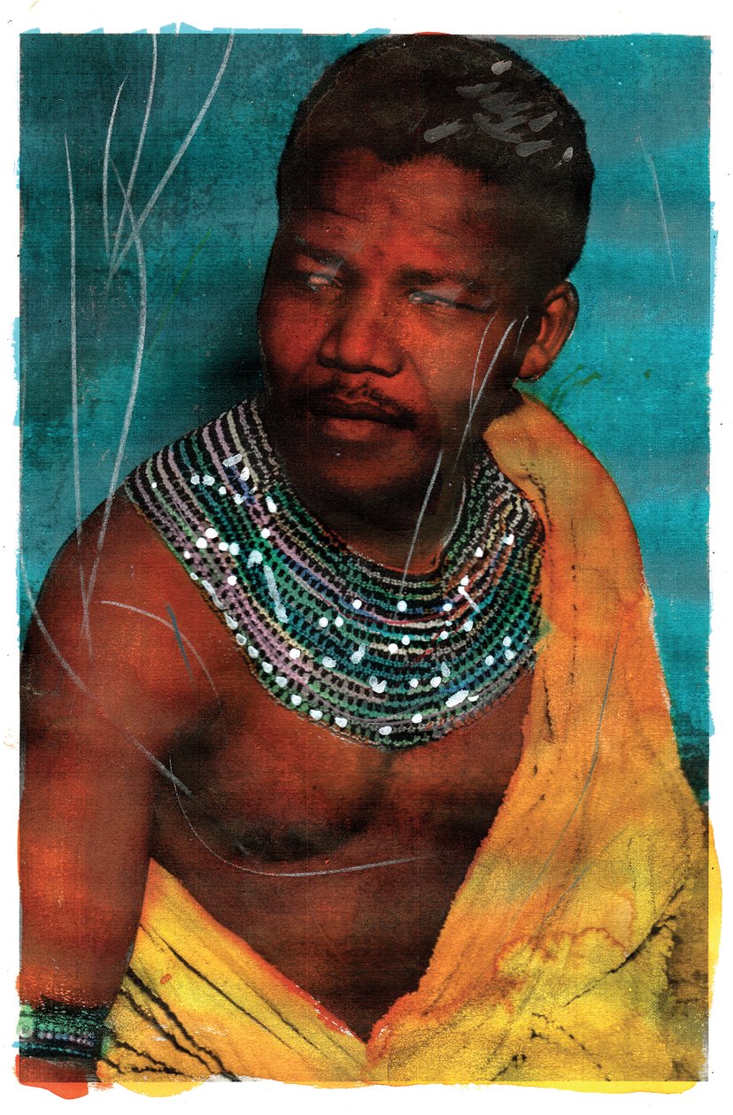 Portret Nelsona Mandeli, 2011 (media mieszane) autorstwa Gianluca Costantini