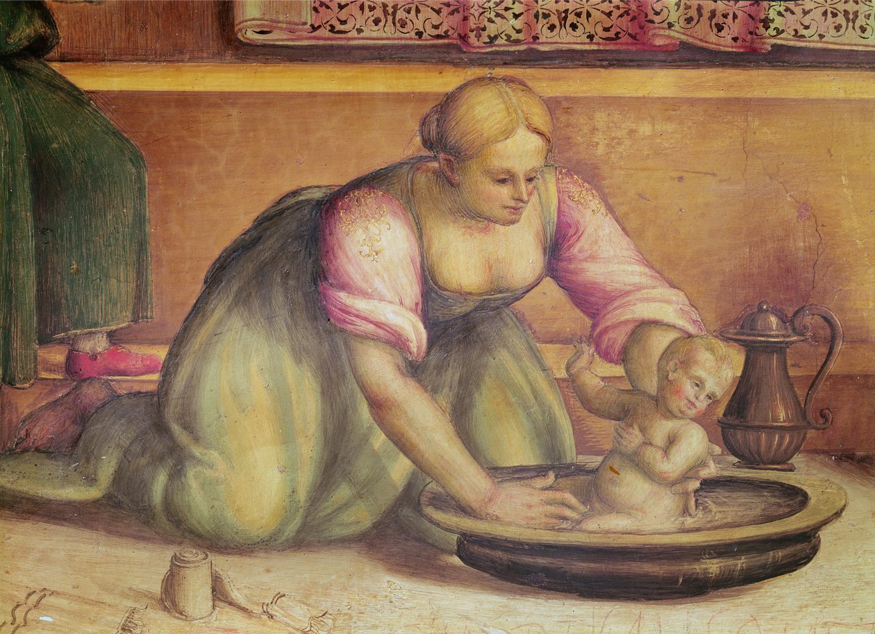 Fragment narodzin św. Jana Chrzciciela, 1519 autorstwa Giannicola di Paolo
