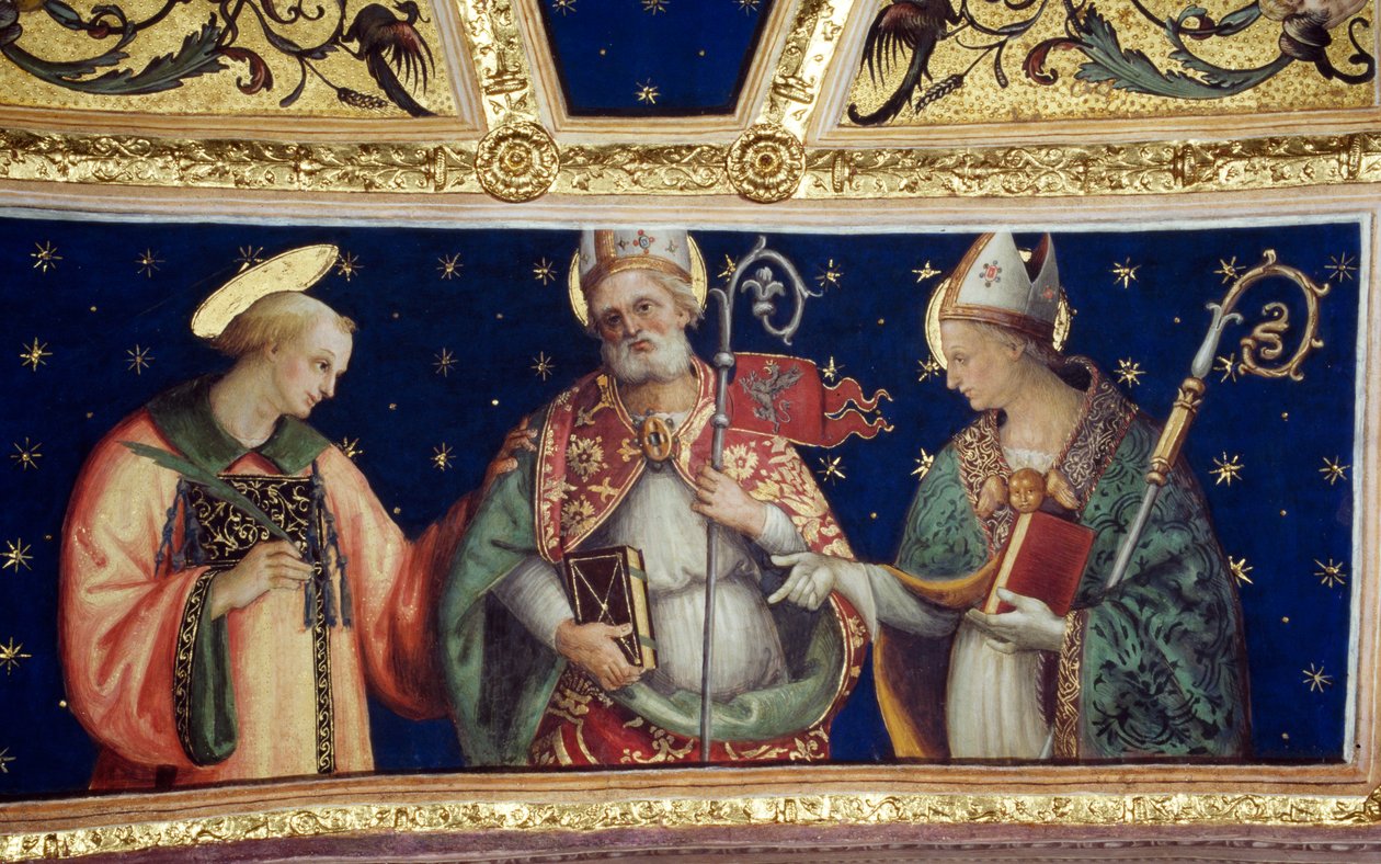 Św. Jakub Minor, Św. Filip i Św. Tomasz, detal autorstwa Giannicola di Paolo