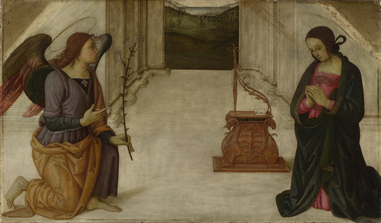 Zwiastowanie, koniec XV wieku. autorstwa Giannicola di Paolo