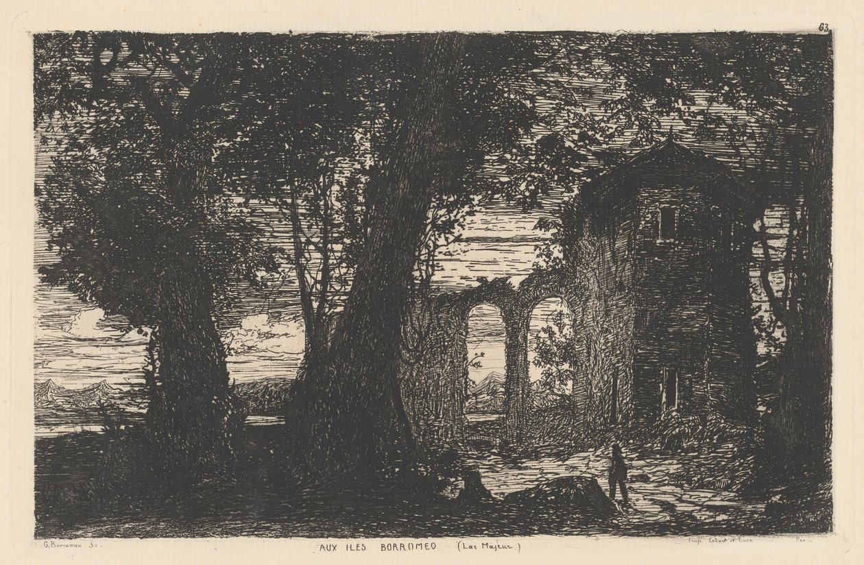 Aux Iles Borromeo [Jezioro Maggiore] (Na Wyspach Borromee [Jezioro Maggiore]) autorstwa Giberto Borromeo