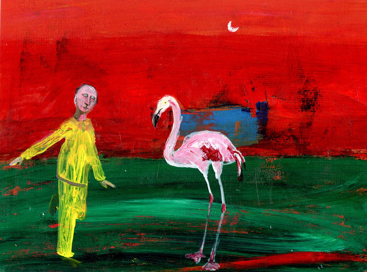Po pewnym czasie było łatwo, 2005, (olej na papierze) autorstwa Gigi Sudbury