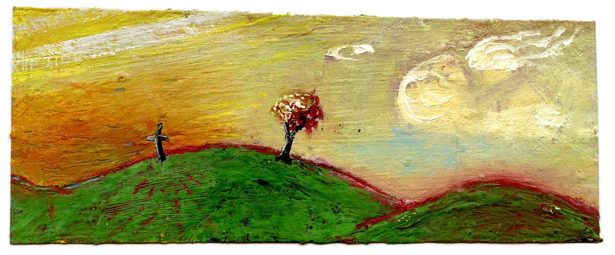 Drzewo i Krzyż, Zachód słońca, 2003 autorstwa Gigi Sudbury