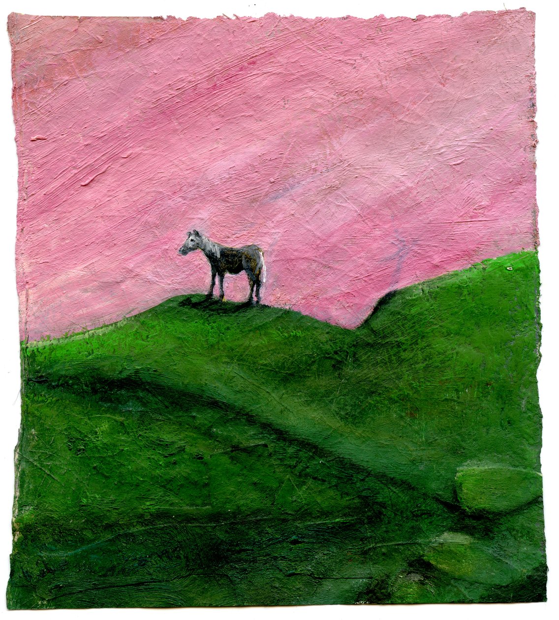 Koniec dnia, 2004, (olej na papierze) autorstwa Gigi Sudbury