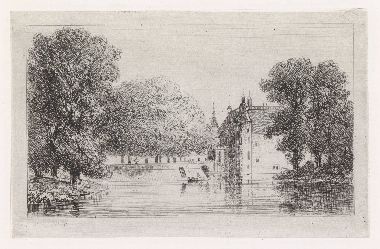 Zamek na wodzie autorstwa Gijsbertus Johannes Verspuy