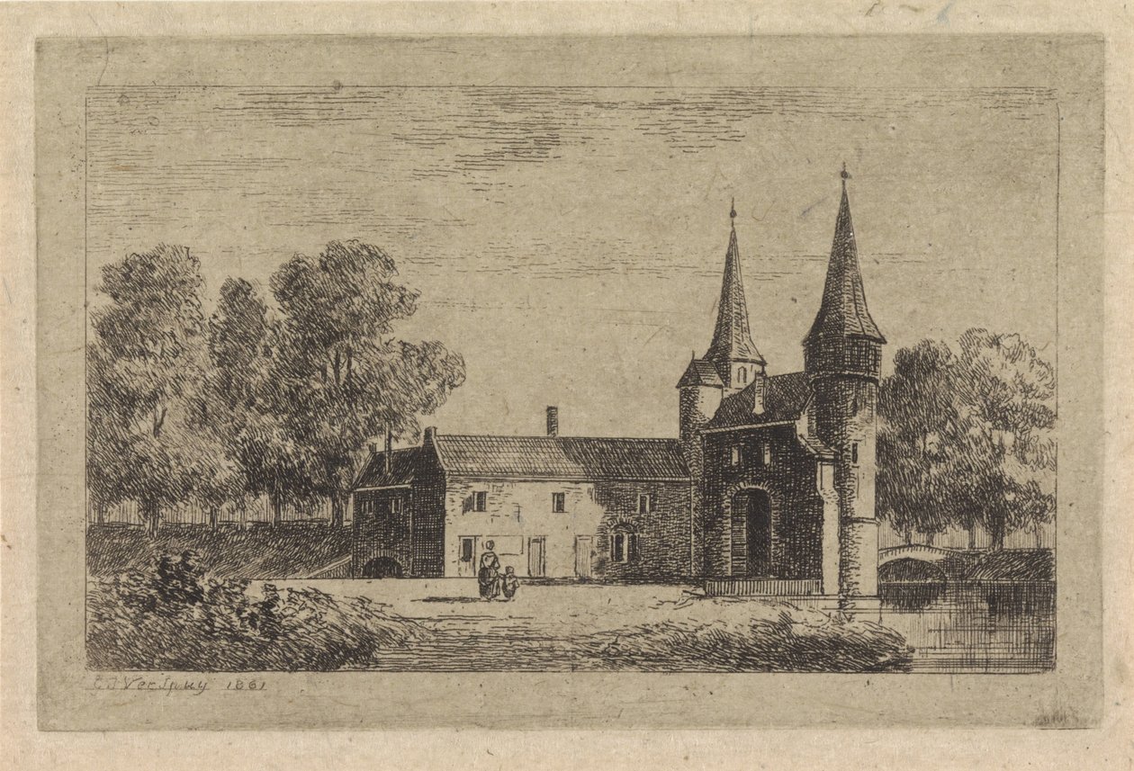 Wschodnia Brama w Delft autorstwa Gijsbertus Johannes Verspuy