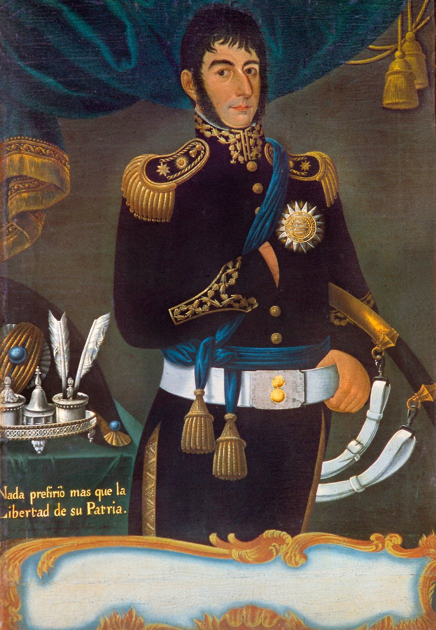 Portret Jose san Martin autorstwa Gil de Castro