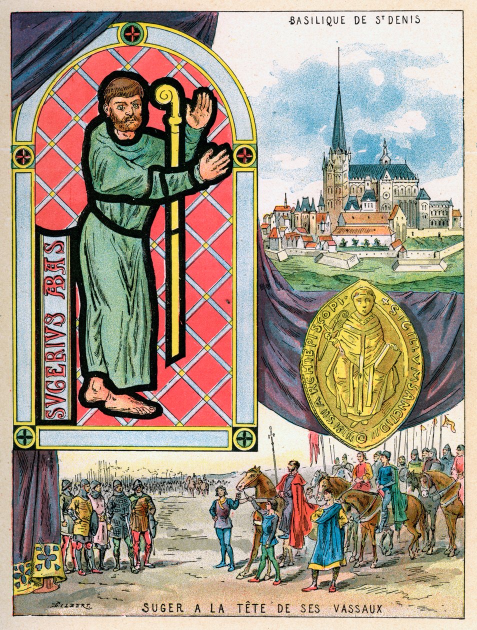 Opat Suger, francuscy opat-mężowie stanu, 1898 autorstwa Gilbert