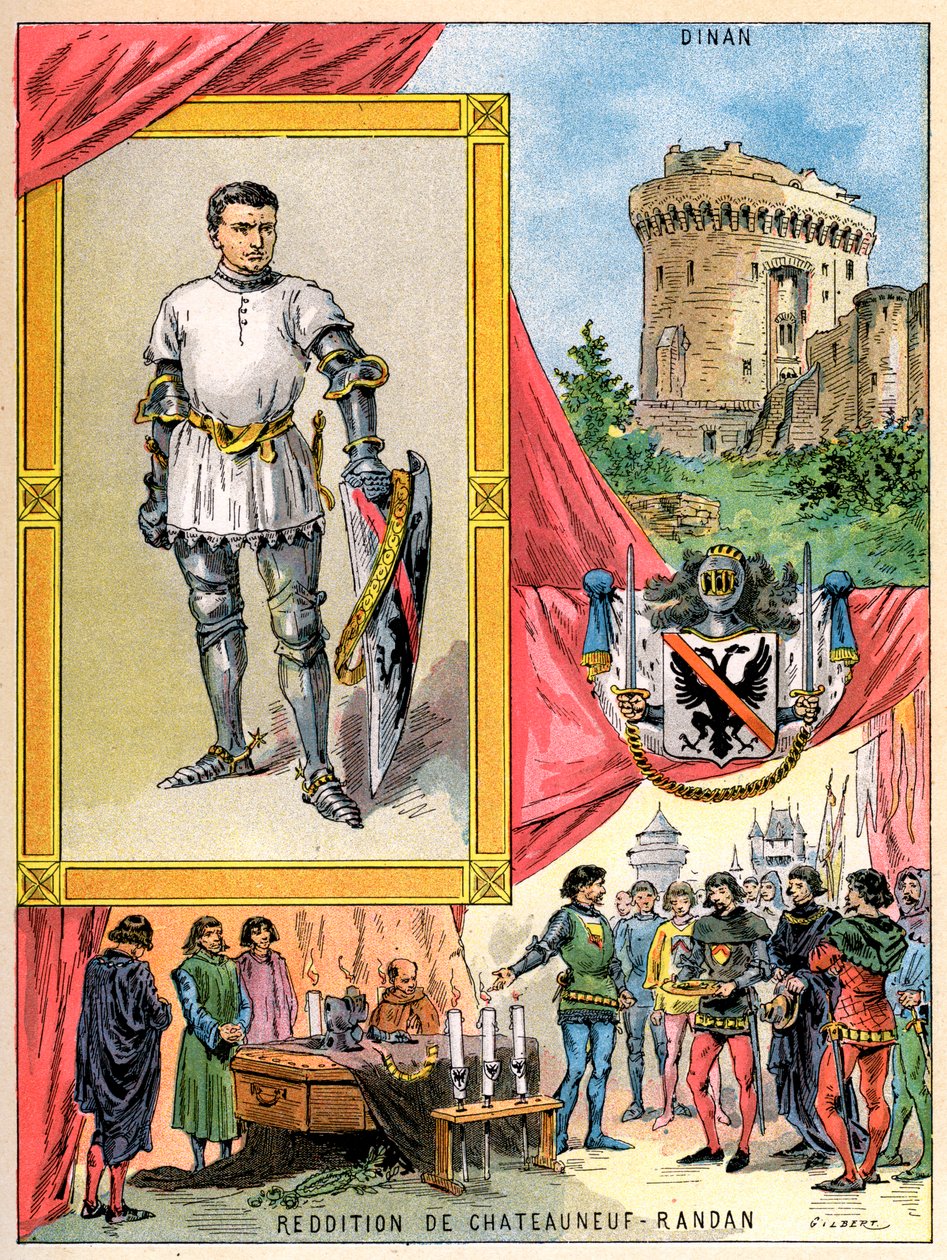 Bertrand du Guesclin, rycerz bretoński, 1898 autorstwa Gilbert