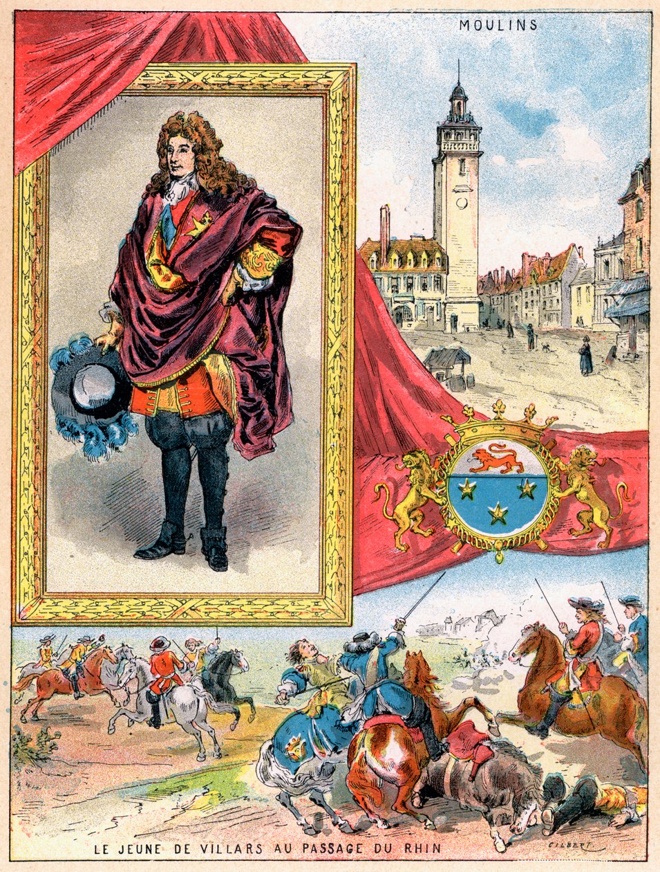 Claude Louis Hector de Villars, francuski dowódca wojskowy, 1898 autorstwa Gilbert
