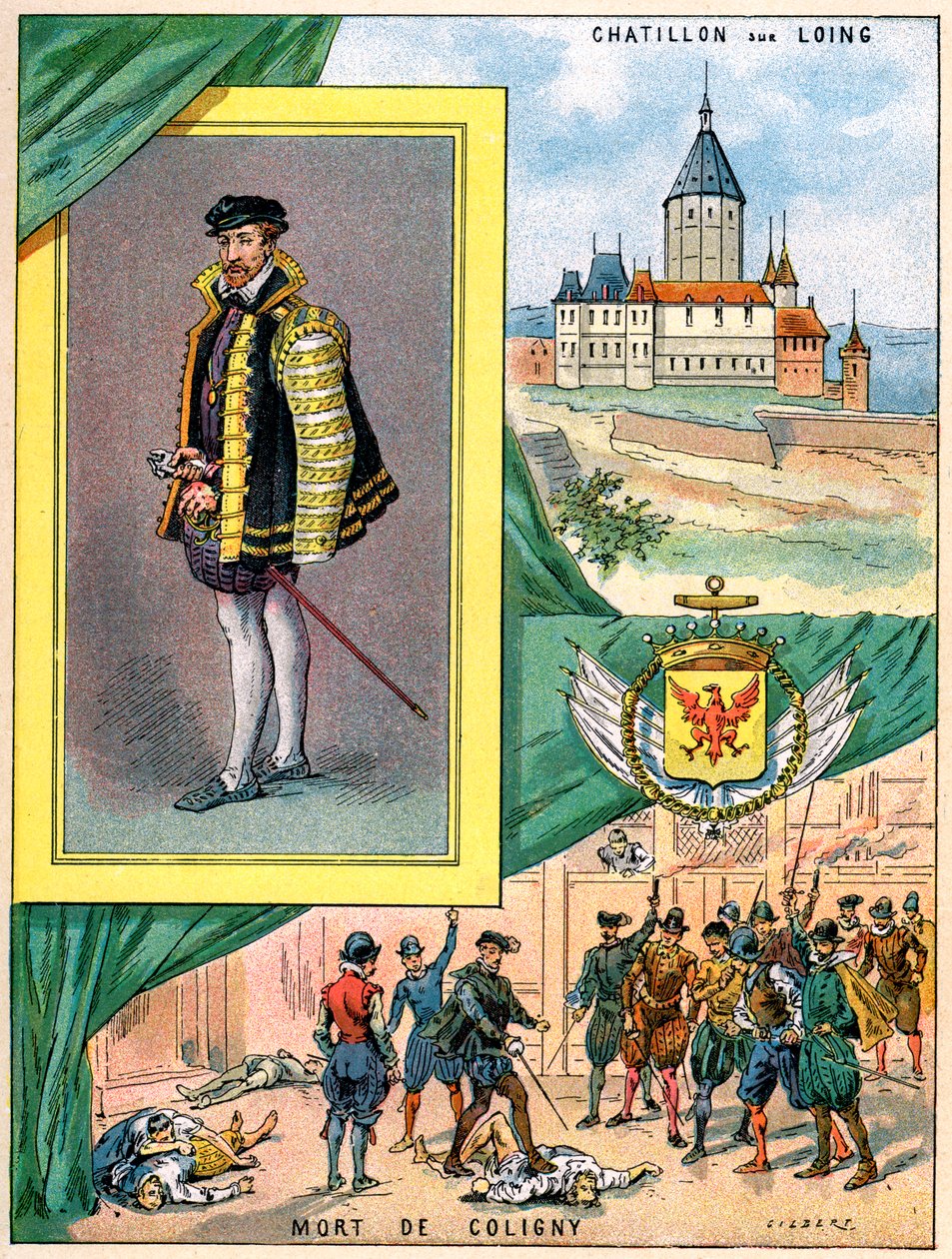 Gaspard de Coligny, admirał Francji, 1898 autorstwa Gilbert