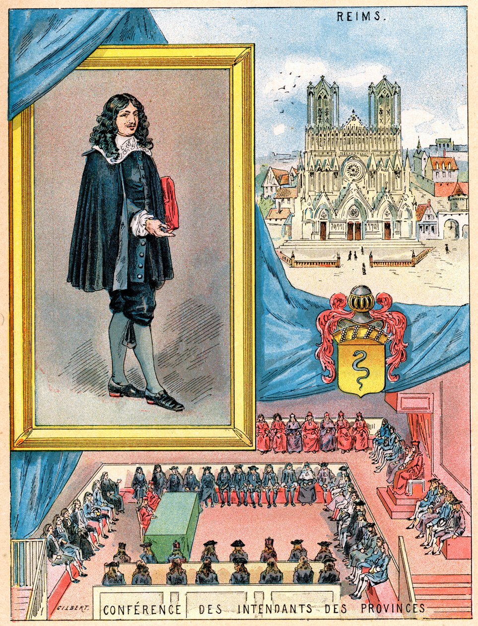 Jean-Baptiste Colbert, francuski minister finansów, 1898 autorstwa Gilbert