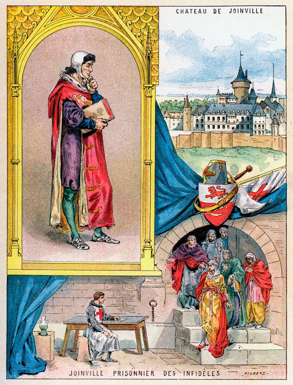 Jean de Joinville, kronikarz średniowiecznej Francji, 1898 autorstwa Gilbert