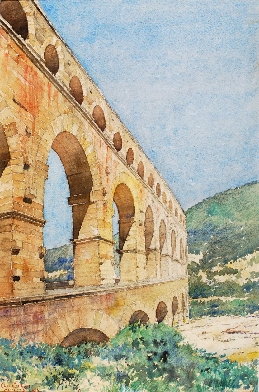 Pont du Gard, Francja autorstwa Gilbert Cass