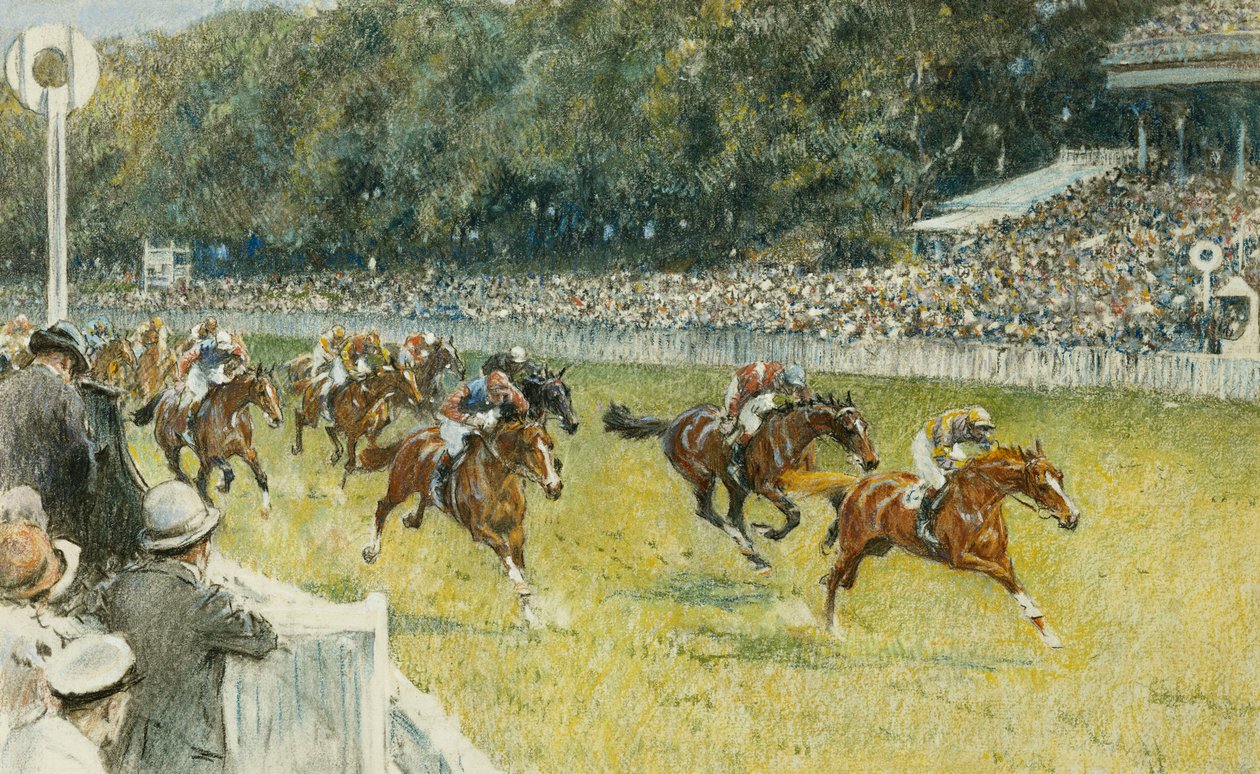 Wykończenie w Goodwood, 1929 autorstwa Gilbert Holiday