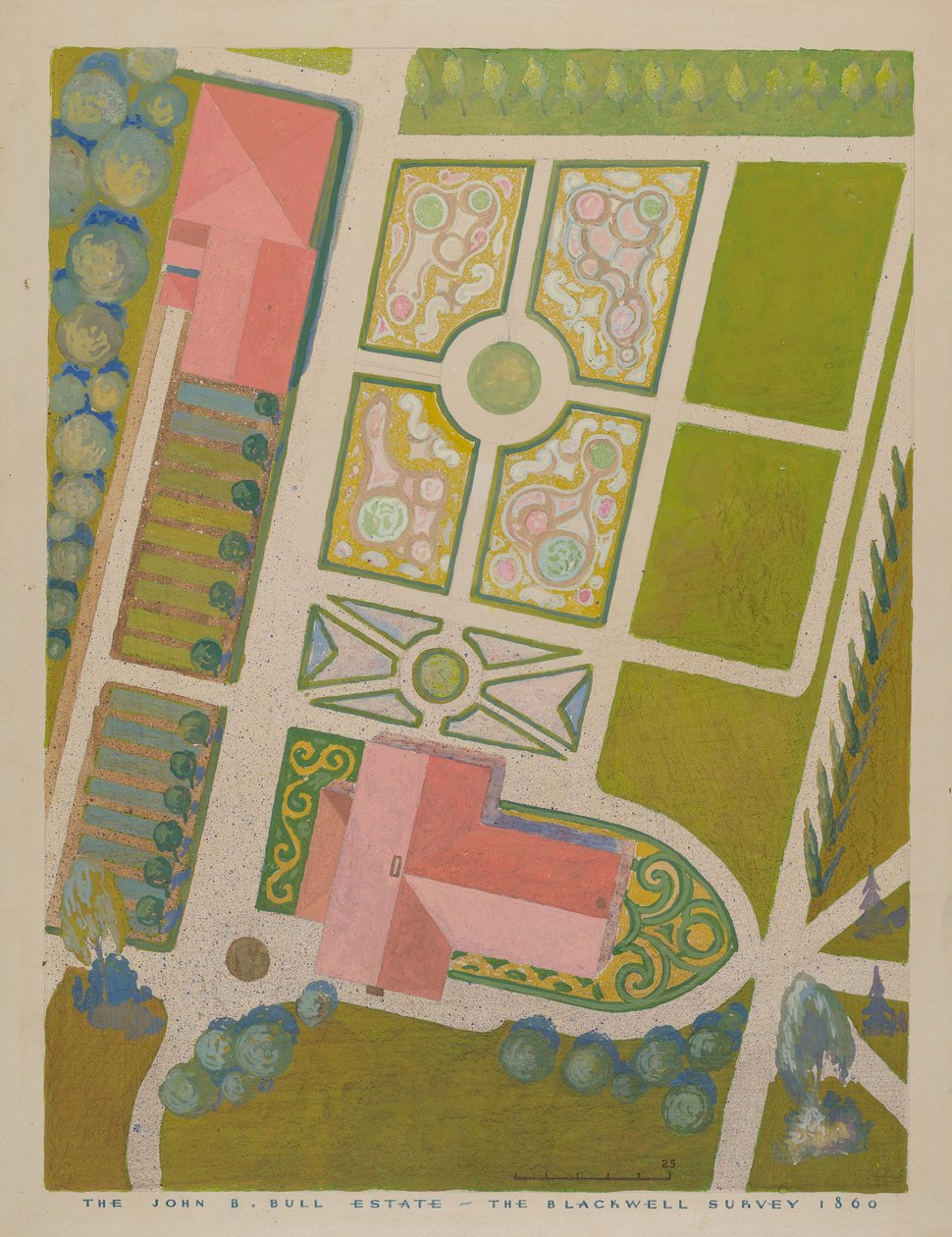 John B. Bull Garden, c. 1938. autorstwa Gilbert Sackerman
