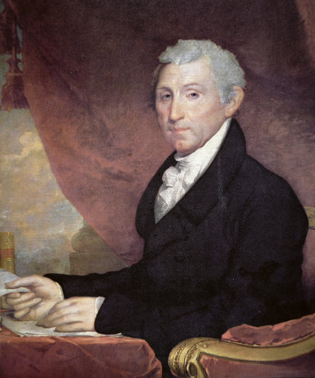 James Monroe (1758-1831) (kolor lito) autorstwa Gilbert Stuart