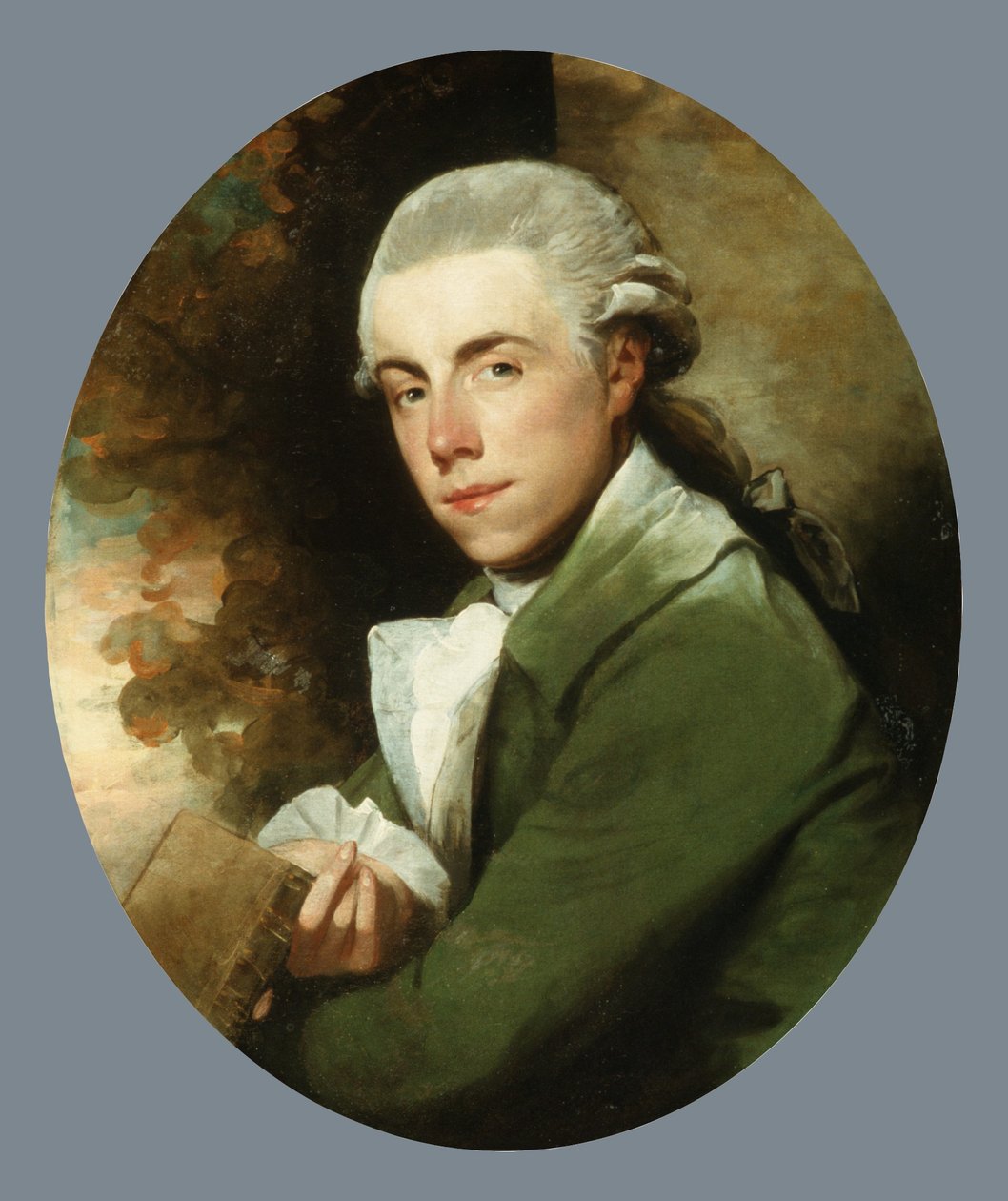 Mężczyzna w zielonym płaszczu autorstwa Gilbert Stuart
