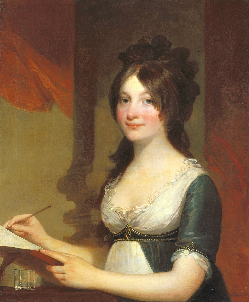 Portret młodej kobiety (olej na płótnie) autorstwa Gilbert Stuart