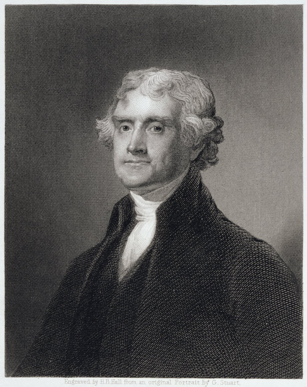 Portret Thomasa Jeffersona, grawerowany przez Henry