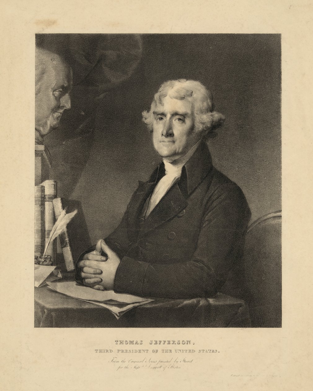 Thomas Jefferson, trzeci prezydent Stanów Zjednoczonych autorstwa Gilbert Stuart