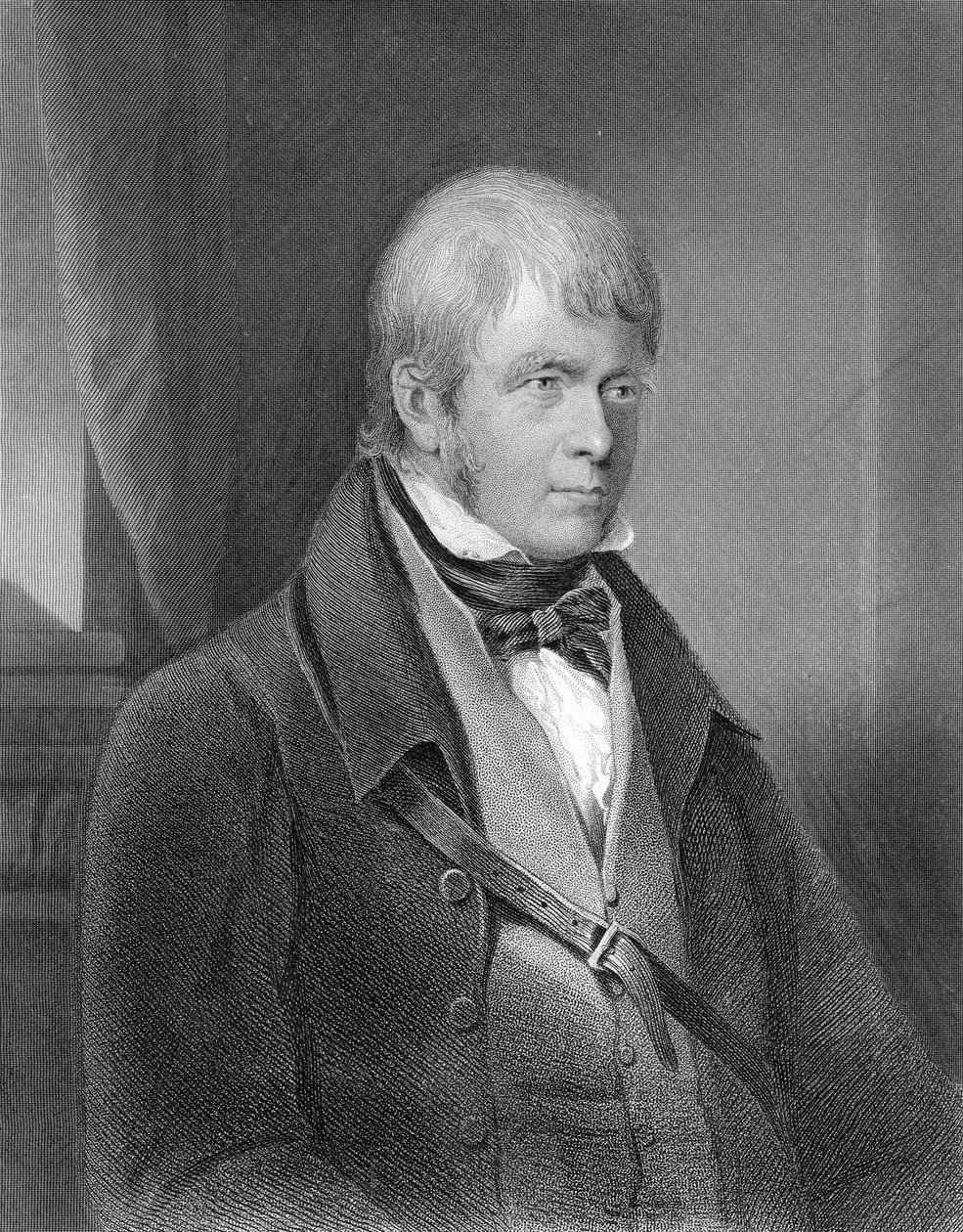 Portret Waltera Scotta (rycina) (fot. bw) autorstwa Gilbert Stuart Newton