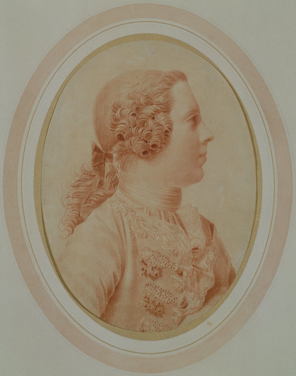 Portret Karola Edwarda Stuarta, pseudonim „Bonnie Prince Charlie” (1720-88) (czerwona kreda) autorstwa Giles Hussey