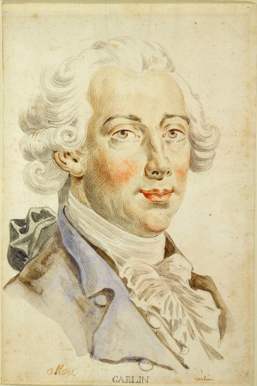 Portret Carlo Antonio Bertinazziego 1710-1783, lata czterdzieste XVIII wieku. autorstwa Gilles Allou