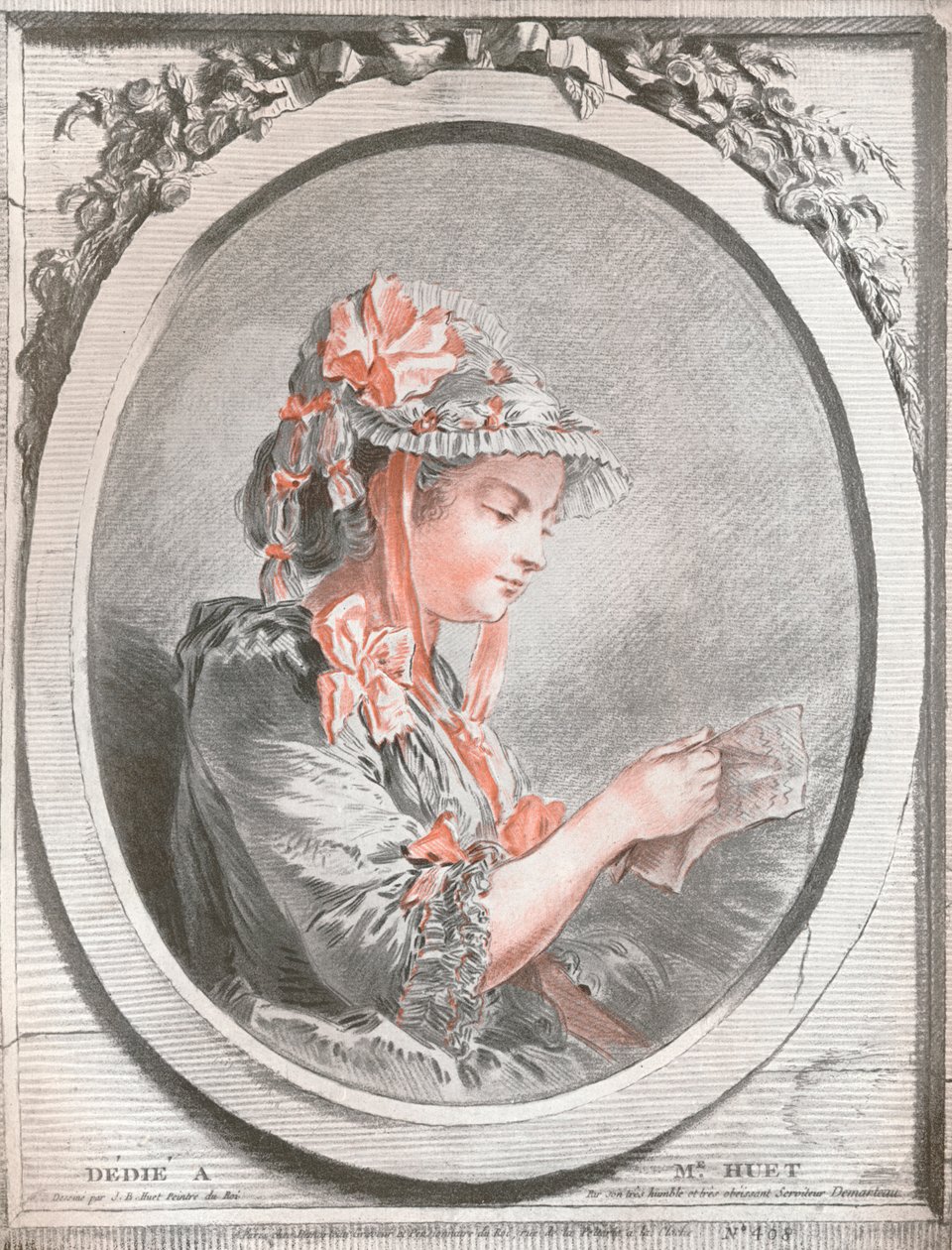 Portret Madame Huet, c1773 autorstwa Gilles Demarteau