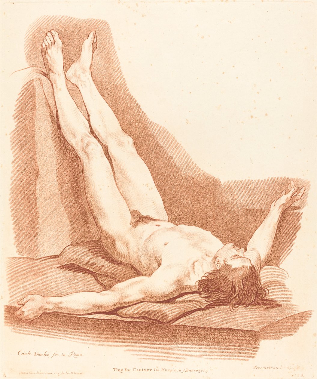 Akademia autorstwa Gilles Demarteau, the Elder after Carle Van Loo