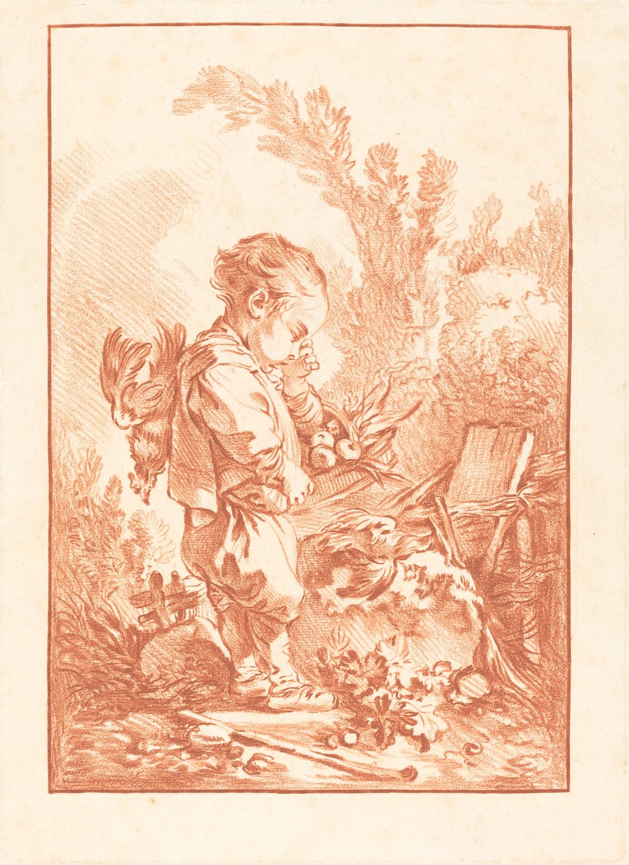 Huncwot (Złodziej) autorstwa Gilles Demarteau, the Elder after François Boucher